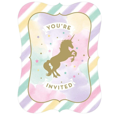 Invitación  Unicornio Brillante