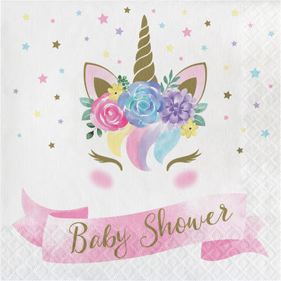 Servilletas Baby Shower Unicornio