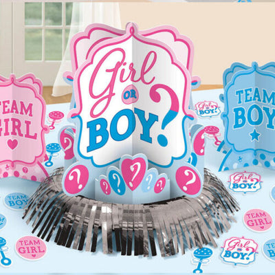 Kit Decoración Centro de Mesa Niño/Niña Gender Reveal